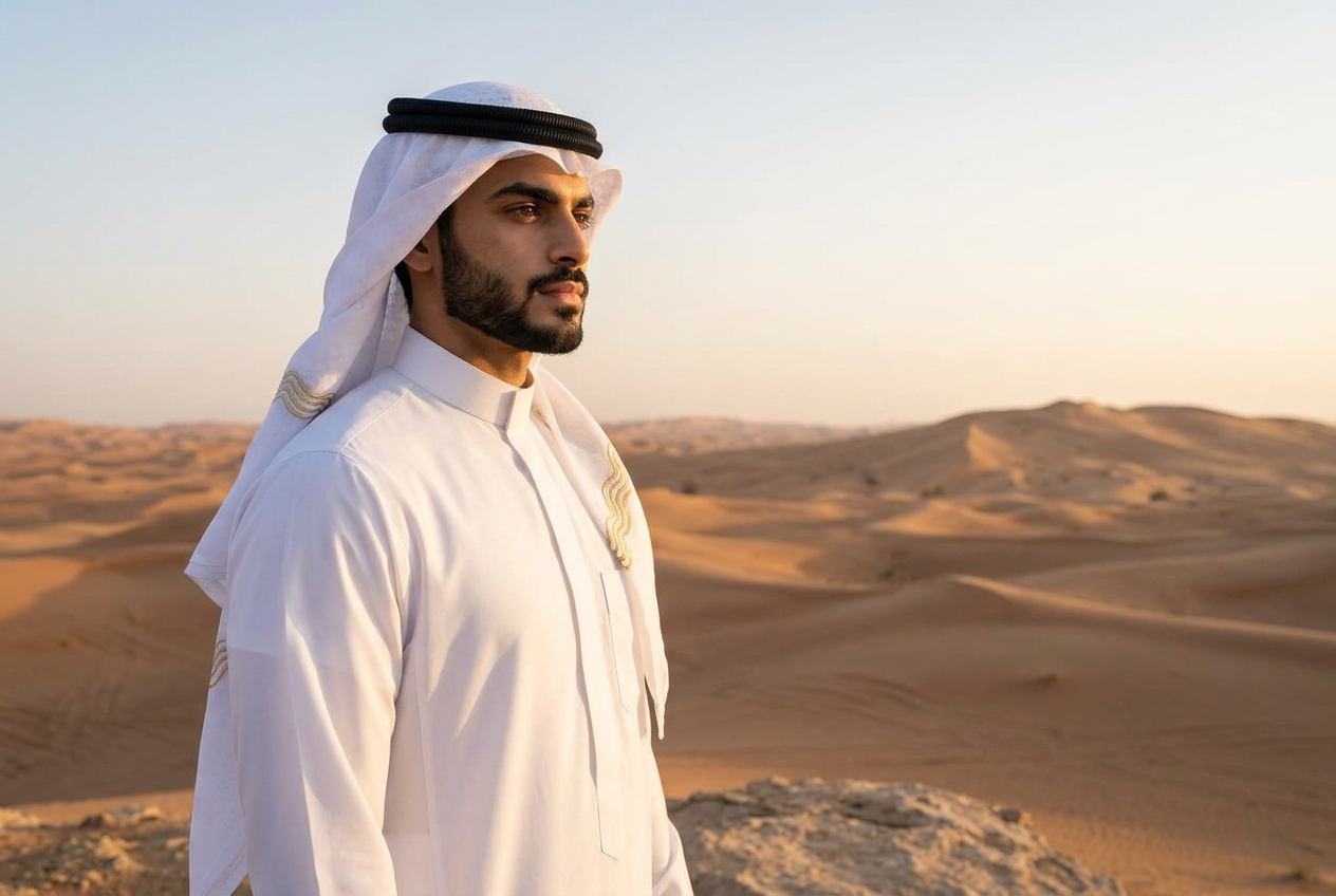 A modern majlis moment — KHAIT worn at rest